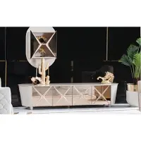 Xl Moebel Gmbh Cassettiere da soggiorno in legno scaffale basso oro nuovo 2 pezzi credenza scaffali cassettiera
