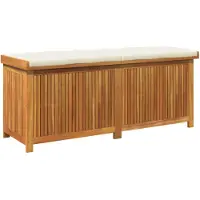 vidaXL Scatola per cuscini da esterno 150x50x60,5 cm in legno massiccio di acacia