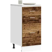 vidaXL Mobiletto base Lyon in legno di recupero 40x46x81,5 cm Materiale a base di legno