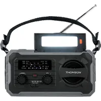 Thomson Radio Portatile Portable Solar Sos Am/fm 8000mah Battery Emergency Flashlight 3 Charging Modes Function