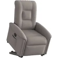 vidaXL Poltrona relax con supporto in piedi Tessuto taupe