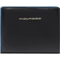 Piquadro Blue Square Portafoglio Protezione RFID Vera Pelle 11 cm nero