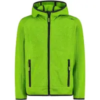 CMP Boy's Jacket Fix Hood Jacquard Knitted Giacca in pile Bambini (140, olivia)