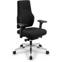 Versee Sedia da ufficio Naros nera – sedia da scrivania ergonomica, sedia da ufficio di alta qualità, comoda sedia girevole, portata massima 150 kg