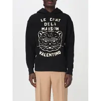 Valentino Felpa con cappuccio in cotone con stampa grafica