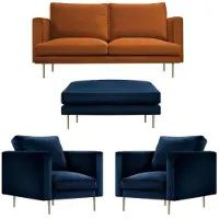 Xl Moebel Gmbh Sofagarnitur Orange Hocker Sessel Kreative Möbel Textil Stoff Wohnzimmer Gruppe