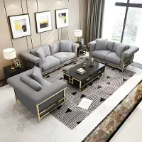 AEA Sofa Polster Sitz Couch Garnitur Leder Wohnzimmer Sofas Set Design 3+2+1 3tlg
