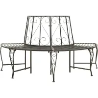 vidaXL Panchina a forma di albero semicircolare 160 cm in acciaio
