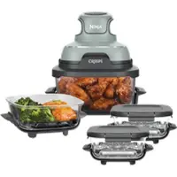 Ninja Friggitrice ad aria in vetro portatile CRISPi salvia – Kit Meal Prep Completo in Verde | FN101EUSG | di SharkNinja