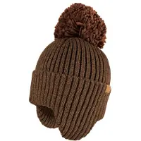 Maximo Kids' Mini Beanie with Pom-pom Berretto Bambini (53-55 cm, marrone)