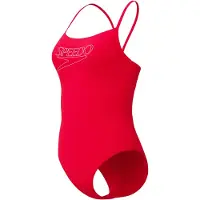 Speedo Women's Endurance+ Logo Thin Strap One Piece Costume intero Donna (36, rosso)