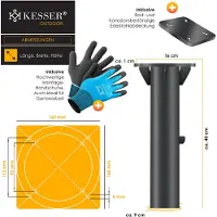 Kesser Base universale in metallo per ombrellone, 16x16 cm, inclusi guanti