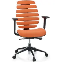 Hjh OFFICE Sedia da ufficio, girevole, ERGO LINE II Arancione
