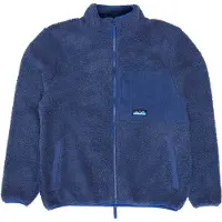 KAVU - Maglione in pile con cerniera - Wayside Sherpa Fleece Jacket Dark Navy per Uomo in Poliestere Riciclato - Taglia M - Blu