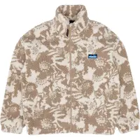 KAVU - Pile spesso con cerniera - Loven Sherpa Fleece Jacket W Blown Out Bloom per Donne in Poliestere Riciclato - Taglia S - Beige