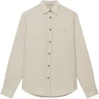 Superdry per donna. W4010587A Camicia beige slim fit di alta qualità (S), Casual, Lino, Manica lunga