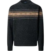 Hackett London per uomo. HM7000269 Maglione Fairisle grigio (S), Casual, Lana, Classico