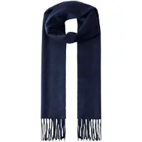 Hackett London per uomo. HM0400108 Sciarpa Solid Patch Cash blu navy (OSFA), Casual, Classico, Chachemire