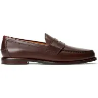 Ralph Lauren per uomo. 803978015001 Mocassini penny in pelle brunita marrone Alston (48), Basso, Nessuno, Casual, Classico