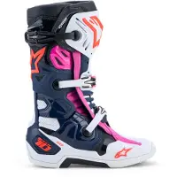 Alpinestars Stivali Tech 10 Supervented Dark Blue White Black Fuxia