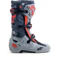 Alpinestars Stivali Tech 10 Enduro Mid Gray Dark Gray Red Fluo