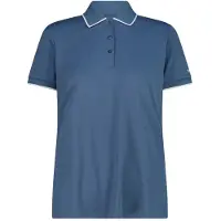CMP Women's Polo Stretch Piquet Maglia polo Donna (38, blu)