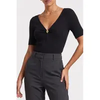 Guess Marciano GUESS Kathleen Ss Ribbed T Jet Black A996 Taglia: XL | Maglioni a maglia Outlet | Donna | Nero