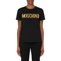 Moschino Organic Jersey T-shirt Embellished Logo Black Taglia: 42 | Maglie Sportivi Outlet | Donna | Nero