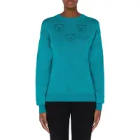Moschino Allover Teddy Bear Wool Pullover Light Blue Taglia: S | Maglie a manica lunga Outlet | Donna | Blu