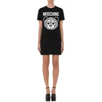 Moschino Teddy Bear Organic Jersey Dress Black Taglia: 42 | Abiti Mini Outlet | Donna | Nero