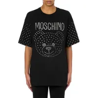 Moschino Crystal Teddy Organic Jersey T-shirt Black Taglia: XXS | Maglie Sportivi Outlet | Donna | Nero