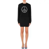 Moschino Peace Symbol Wool Blend Dress Black Taglia: S | Abiti Mini Outlet | Donna | Nero