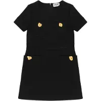 Moschino Girl's Crepe Dress Morphed Buttons Black Taglia: 8 | Vestiti Outlet | Unisex | Nero