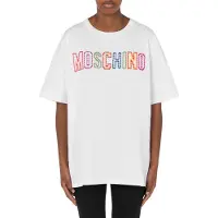 Moschino Organic Jersey Crochet Logo T-shirt White Taglia: S | Maglie Sportivi Outlet | Donna | Bianco