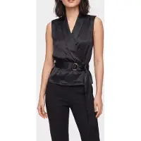 Guess Marciano GUESS Iva Overlap Sl Blous Jet Black A996 Taglia: 42 | Magliette intime Outlet | Donna | Nero