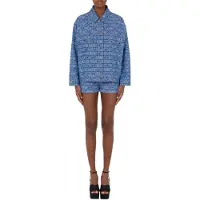 Moschino Allover Logo Denim Jacket Blue Taglia: 42 | Giacche di jeans Outlet | Donna | Blu