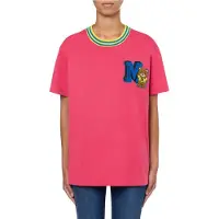 Moschino Varsity Teddy Bear Organic Jersey T-shirt Pink Taglia: S | Maglie Sportivi Outlet | Donna | Rosa