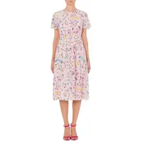 Moschino Heels & Flowers Midi Dress Pink Taglia: 38 | Abiti in T-Shirt Outlet | Donna | Rosa