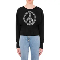 Moschino Peace Symbol Wool Blend Pullover Black Taglia: S | Maglioni a maglia Outlet | Donna | Nero