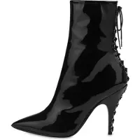 Moschino Patent Leather Ankle Boots With Laces Black Taglia: 36.5 | Stivali Outlet | Donna | Nero