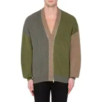 Moschino Ribbed Wool Cardigan With Zip Grey Taglia: 50 | Cardigan Outlet | Uomo | Grigio