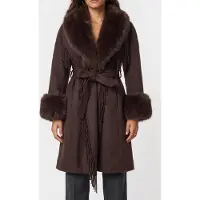 Guess Marciano GUESS Liliana Coat Chocolate Brownie Mu Taglia: 46 | Giacche invernali Outlet | Donna | Marrone