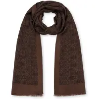Moschino Allover Logo Silk And Wool Scarf Brown Taglia: OS | Sciarpe Outlet | Donna | Marrone