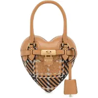 Moschino Heartbeat Bag Check Beige Taglia: OS | Borse a mano Outlet | Donna | Marrone