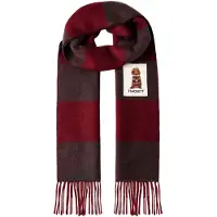 Hackett London per uomo. HM0400144 Sciarpa Harry granata e grigia (OSFA), Casual, Lana, Classico