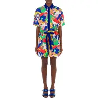 Moschino Allover Nautical Silk Twill Suit Multicolor Taglia: 40 | Tute Outlet | Donna