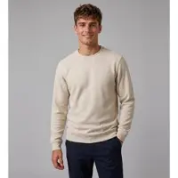 GUESS per uomo. M6YQ24K4245 Felpa Testurizzata Manica Lunga Beige (M), Casual, Cotone