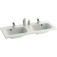 Ravak Lavabo doppio Chróm in resina minerale, 120 cm, bianco