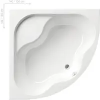 Ravak Vasca da bagno angolare Gentiana 140x140 cm CF01000000