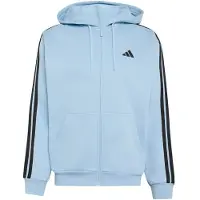 Adidas Essentials 3-Stripes Fleece Full-Zip Hoodie Felpa con cappuccio Uomo (XXL, blu)